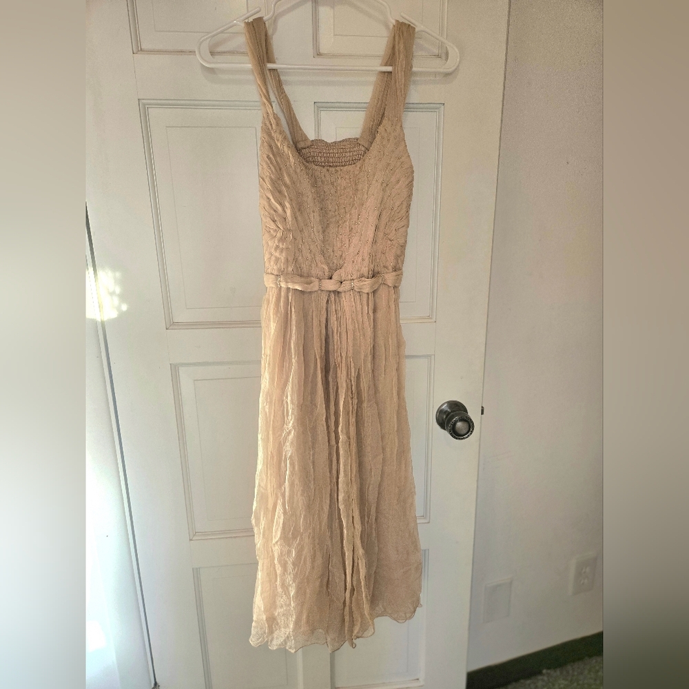 Beaded Midi Grecian Dress M
